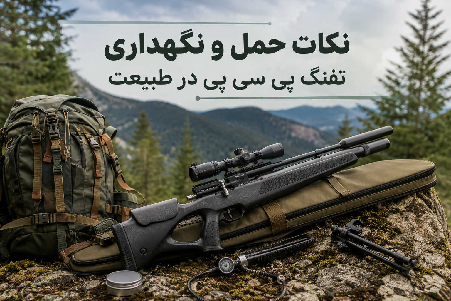 نکات حمل و نگهداری تفنگ پی سی پی در طبیعت