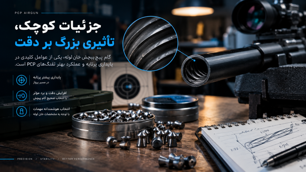 تاثیر خان لوله بر دقت تفنگ پی سی پی